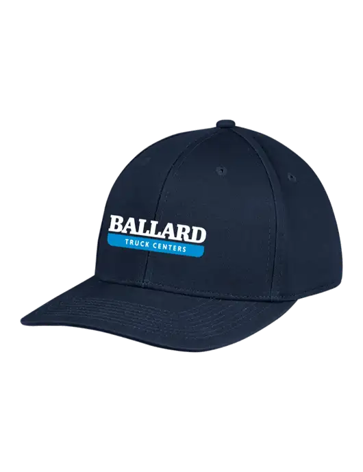 Premium Modern Structured Twill Navy Snapback Cap w/Ballard Truck Centers Logo