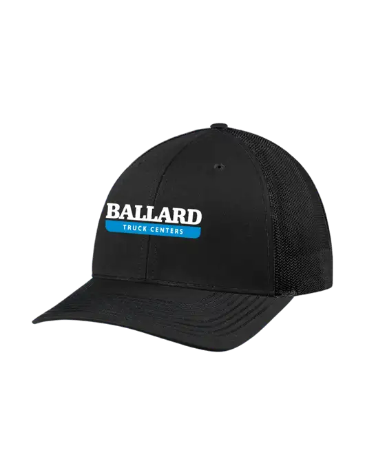 Richardson Adjustable Snapback Original 112 Trucker Cap Black w/Black Mesh w/Ballard Truck Centers Logo