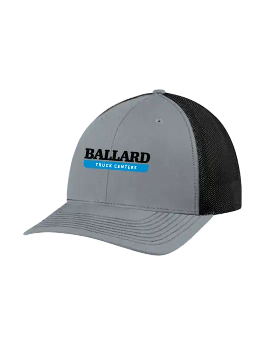 Richardson Adjustable Snapback Original 112 Trucker Cap Heather Grey w/Black Mesh w/Ballard Truck Centers Logo