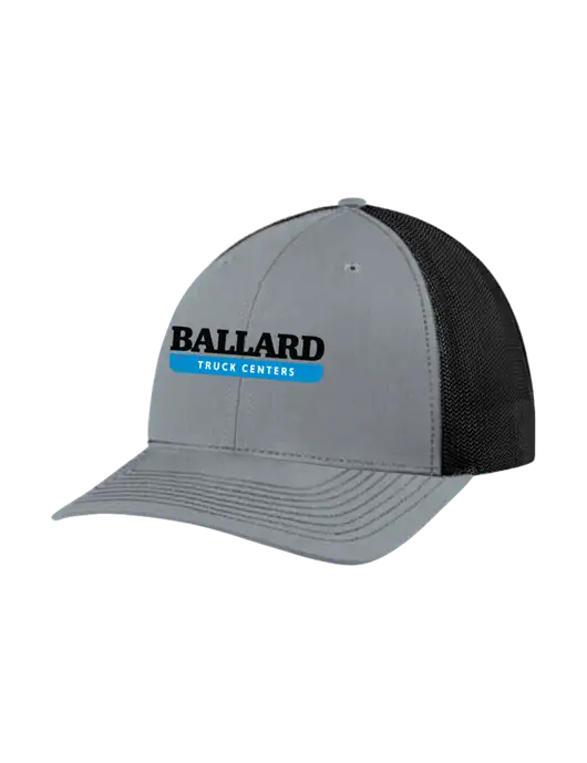 Richardson Adjustable Snapback Original 112 Trucker Cap Heather Grey w/Black Mesh w/Ballard Truck Centers Logo