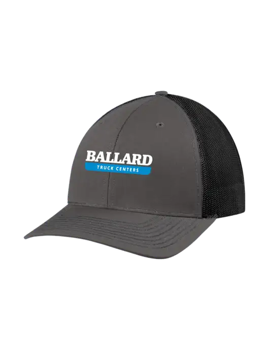 Richardson Adjustable Snapback Original 112 Trucker Cap Dark Grey w/Black Mesh w/Ballard Truck Centers Logo