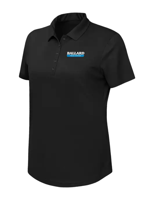 Callaway Womens Birdseye Black Polo w/Ballard Truck Centers Logo