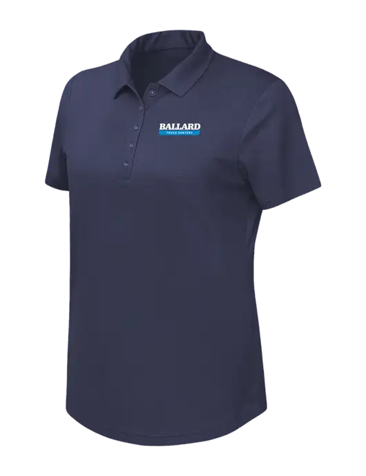 Callaway Womens Birdseye Navy Polo w/Ballard Truck Centers Logo