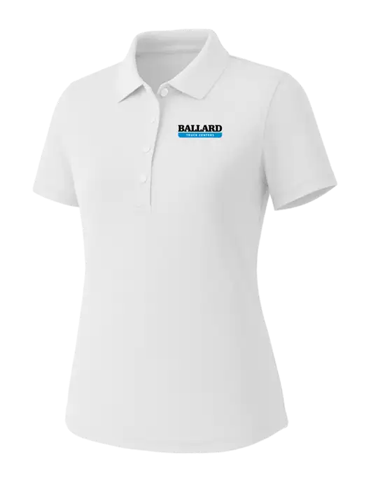 Callaway Womens Core Bright White Performance Polo w/Ballard Truck Centers Logo