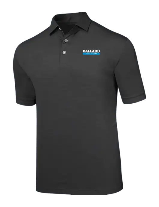 Callaway Black Fashion Tonal Polo w/Ballard Truck Centers Logo