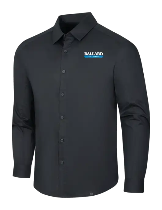 OGIO Black Commuter Woven Shirt w/Ballard Truck Centers Logo