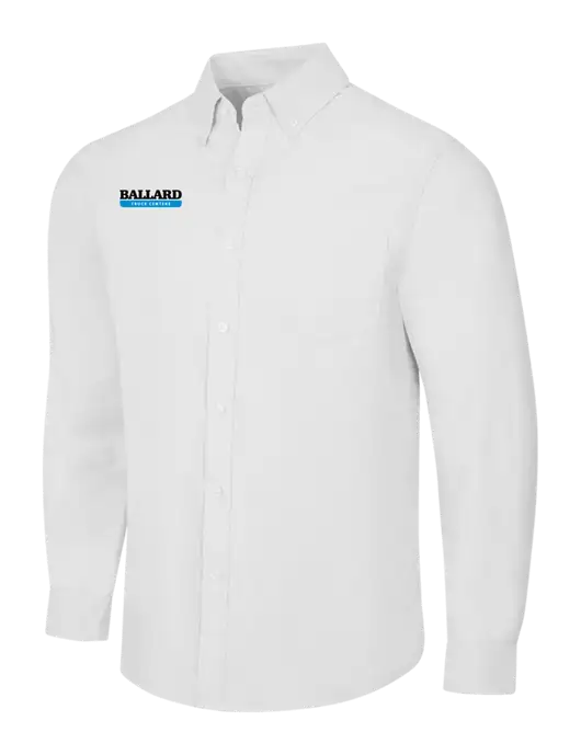 White SuperPro Oxford Shirt w/Ballard Truck Centers Logo