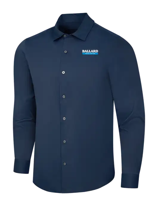 Navy City Stretch Shirt w/Ballard Truck Centers Logo