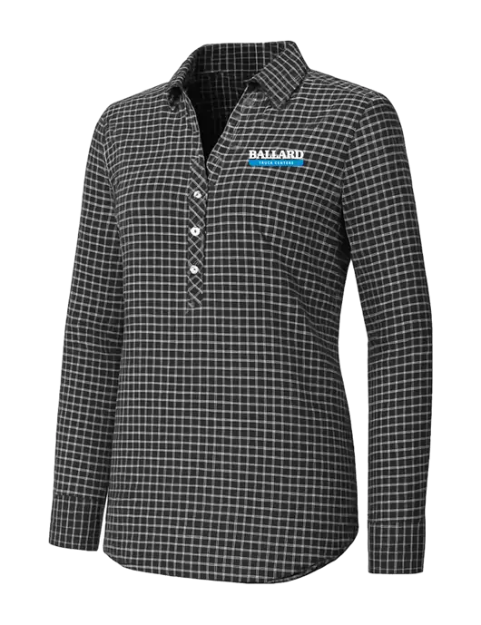 Womens Dark Grey/White City Stretch Shirt w/Ballard Truck Centers Logo