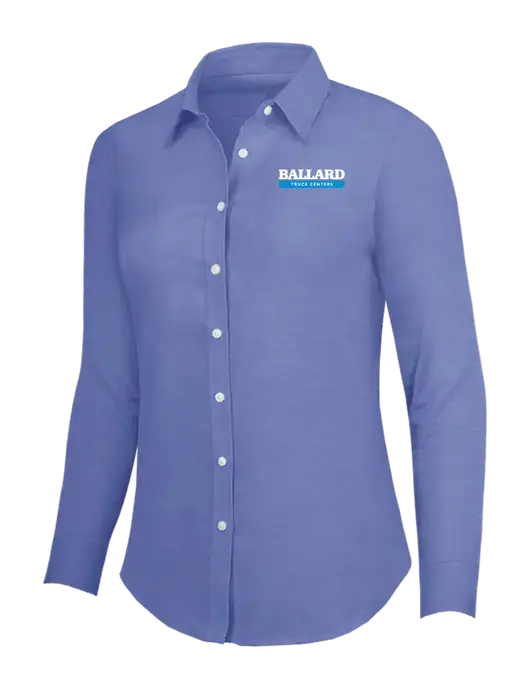 Navy Womens SuperPro Oxford Shirt w/Ballard Truck Centers Logo