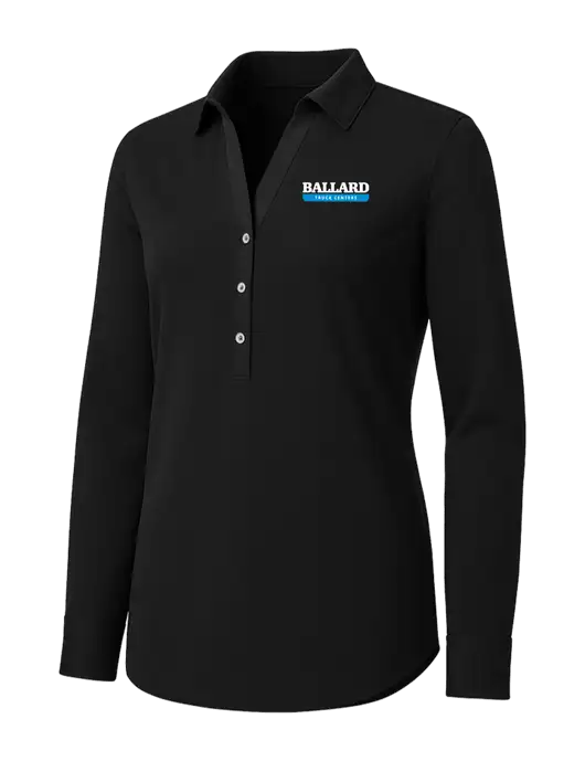 Womens Black City Stretch Shirt w/Ballard Truck Centers Logo