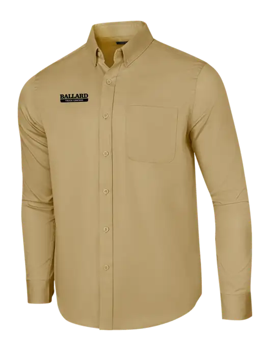 Long Sleeve Dark Tan Superpro React Twill Shirt w/Ballard Truck Centers Logo