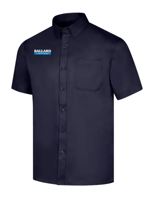 Short Sleeve Navy Superpro React Twill Shirt w/Ballard Truck Centers Logo