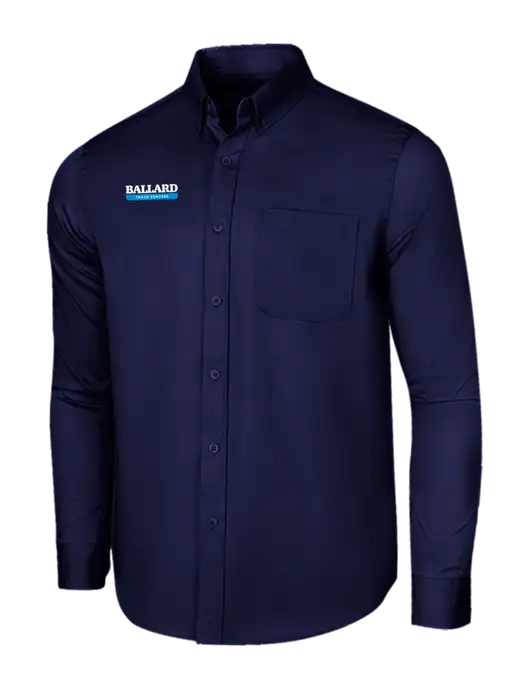 Long Sleeve Navy Superpro React Twill Shirt w/Ballard Truck Centers Logo
