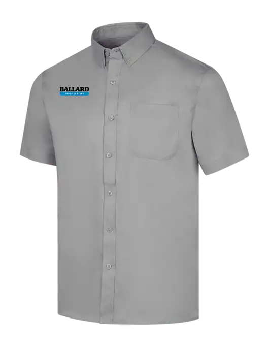 Short Sleeve Light Grey Superpro React Twill Shirt w/Ballard Truck Centers Logo