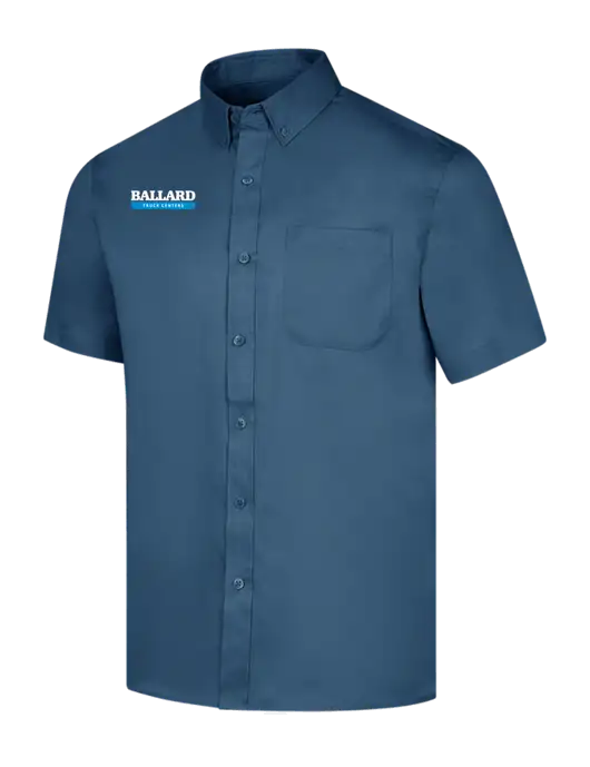 Short Sleeve Light Navy Superpro React Twill Shirt w/Ballard Truck Centers Logo