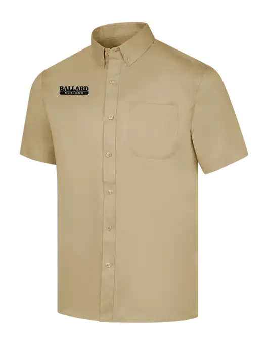 Short Sleeve Dark Tan Superpro React Twill Shirt w/Ballard Truck Centers Logo