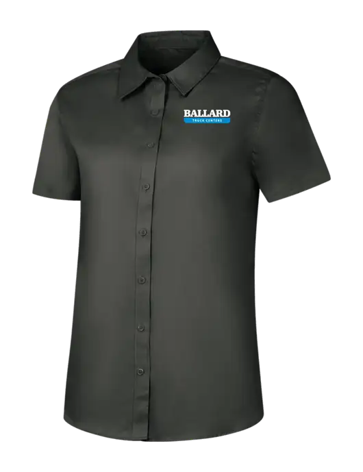 Womens Dark Grey Short Sleeve Superpro React Twill Shirt w/Ballard Truck Centers Logo