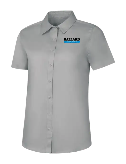 Womens Light Grey Short Sleeve Superpro React Twill Shirt w/Ballard Truck Centers Logo