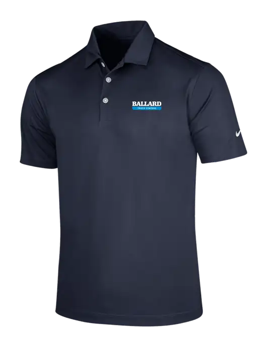 NIKE Dark Navy Dri-Fit Vertical Mesh Polo w/Ballard Truck Centers Logo