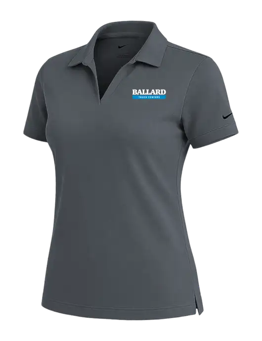 NIKE Dark Grey Womens Dri-Fit Micro Pique Polo w/Ballard Truck Centers Logo