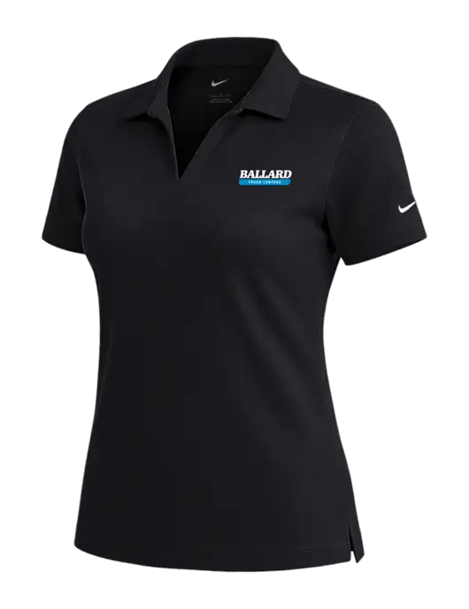 NIKE Black Womens Dri-Fit Micro Pique Polo w/Ballard Truck Centers Logo