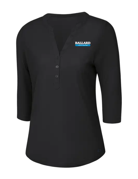 OGIO Blacktop Jewel Henley w/Ballard Truck Centers Logo