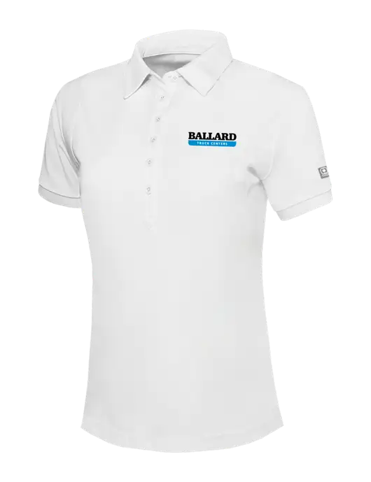 OGIO Womens Bright White Jewel Polo w/Ballard Truck Centers Logo