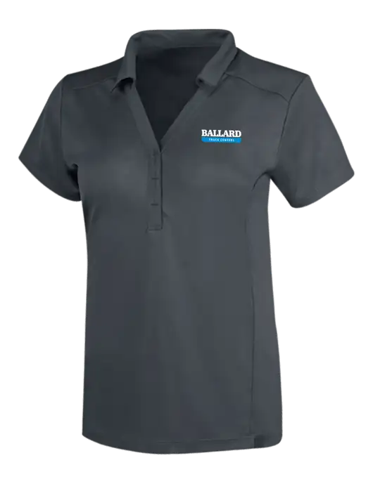 OGIO Dark Grey Womens Framework Polo w/Ballard Truck Centers Logo