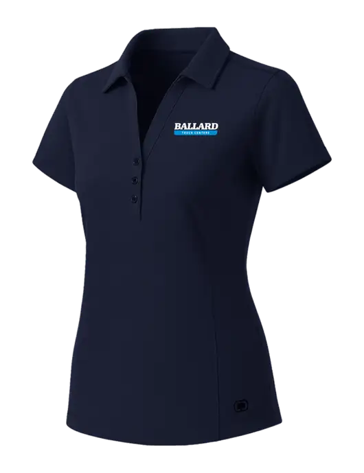 OGIO Womens Navy ONYX Polo w/Ballard Truck Centers Logo