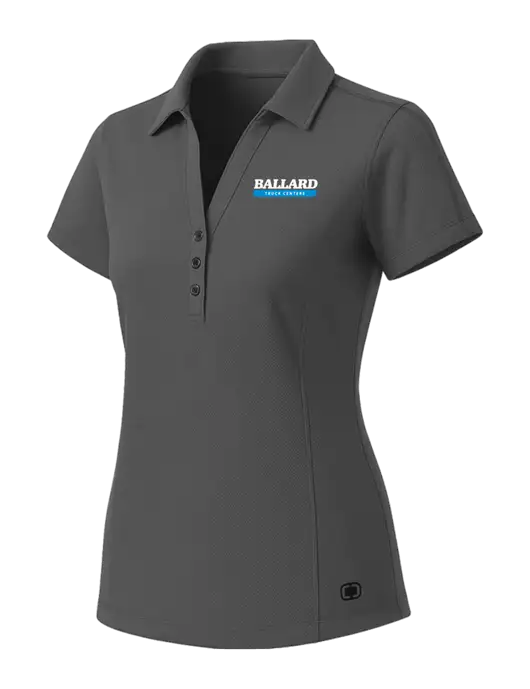 OGIO Womens Medium Grey ONYX Polo w/Ballard Truck Centers Logo