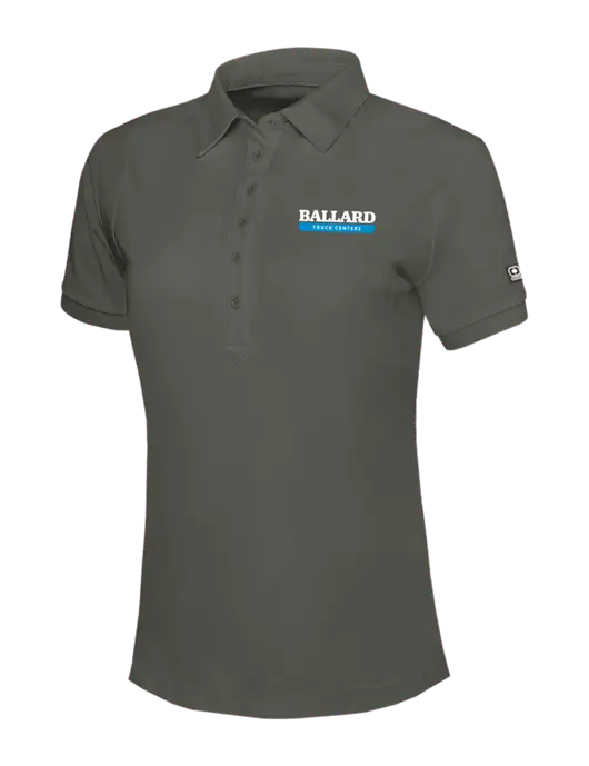OGIO Womens Medium Grey Jewel Polo w/Ballard Truck Centers Logo