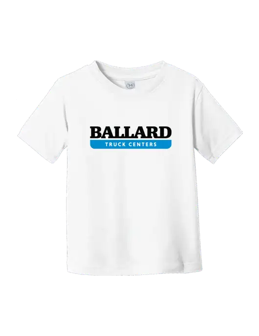 Rabbit Skins White Toddler Fine Jersey Tee w/Ballard Truck Centers Logo