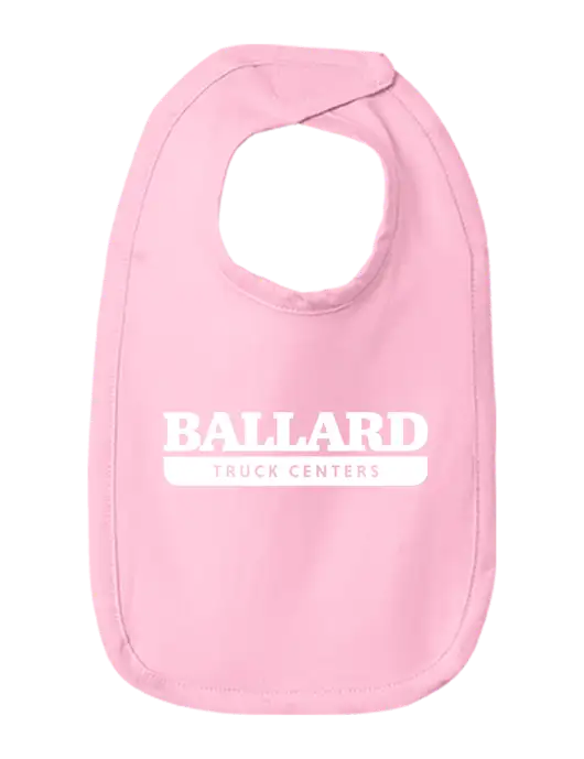 Rabbit Skins Pink Infant Premium Jersey Bib w/Ballard Truck Centers Logo