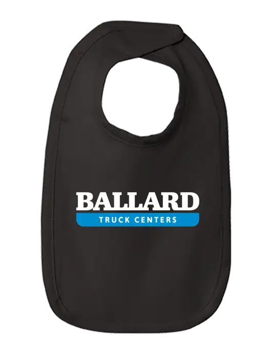 Rabbit Skins Black Infant Premium Jersey Bib w/Ballard Truck Centers Logo