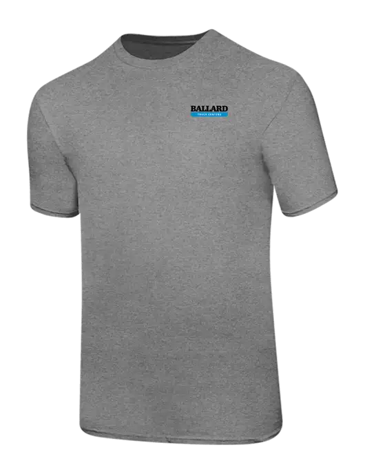 Ring Spun Light Heather Grey 4.5 oz T-Shirt w/Ballard Truck Centers Logo