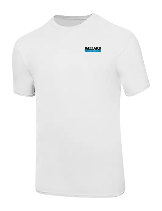 Ring Spun White 4.5 oz T-Shirt w/Ballard Truck Centers Logo
