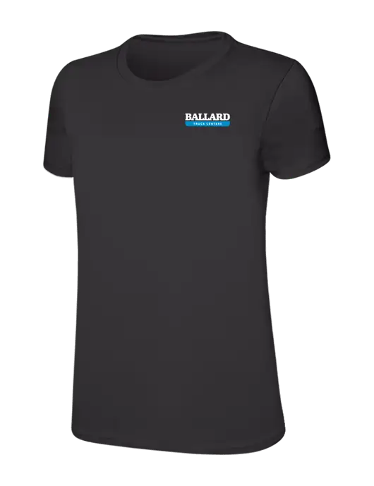 Womens Ring Spun Charcoal 4.5 oz T-Shirt w/Ballard Truck Centers Logo