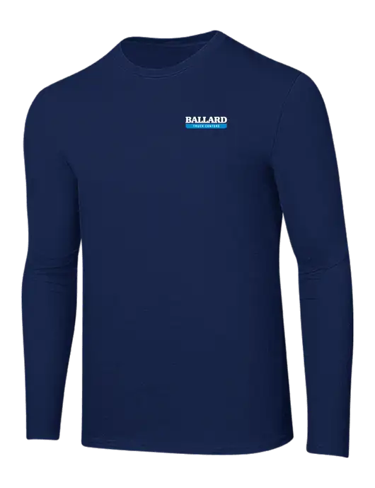 Ring Spun Navy 4.5 oz Long Sleeve T-Shirt w/Ballard Truck Centers Logo
