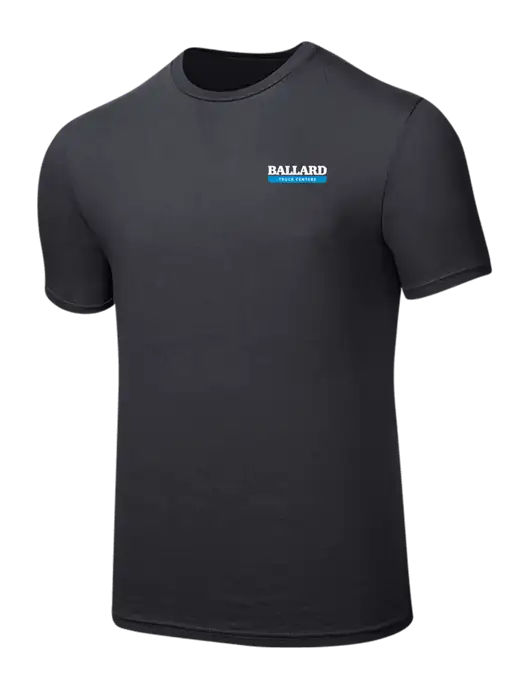 Seriously Soft Charcoal T-Shirt w/Ballard Truck Centers Logo
