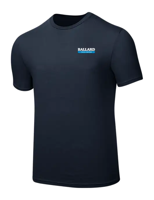 Seriously Soft Navy T-Shirt w/Ballard Truck Centers Logo