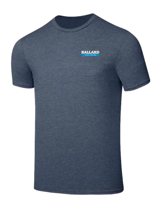 Seriously Soft Heathered Navy T-Shirt w/Ballard Truck Centers Logo