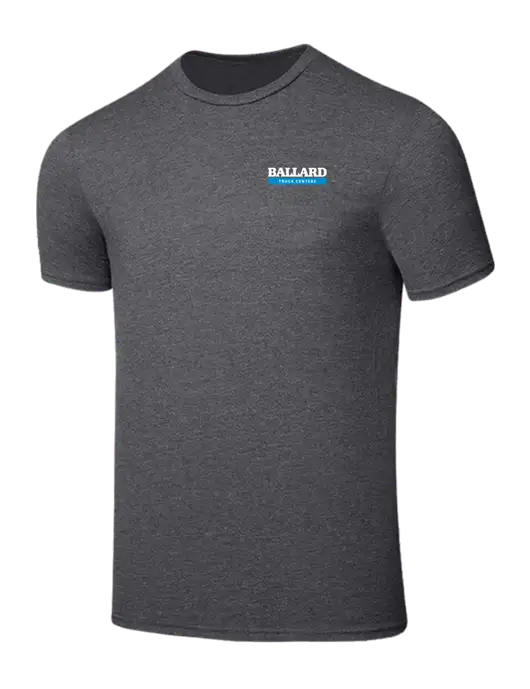 Seriously Soft Heathered Charcoal T-Shirt w/Ballard Truck Centers Logo