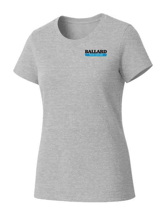 Womens Seriously Soft Light Heathered Grey T-Shirt w/Ballard Truck Centers Logo