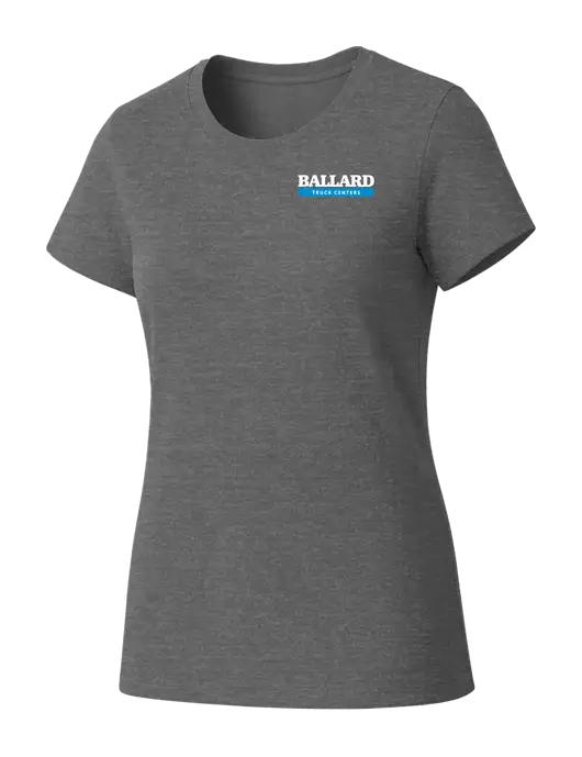 Womens Seriously Soft Grey Frost T-Shirt w/Ballard Truck Centers Logo