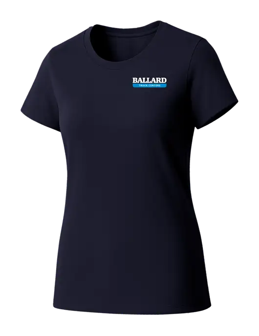 Womens Seriously Soft New Navy T-Shirt w/Ballard Truck Centers Logo