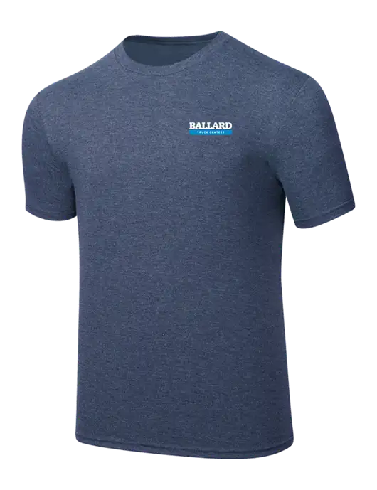 Simply Soft Navy Frost 4.5oz  Poly/Combed Ring Spun Cotton T-Shirt w/Ballard Truck Centers Logo