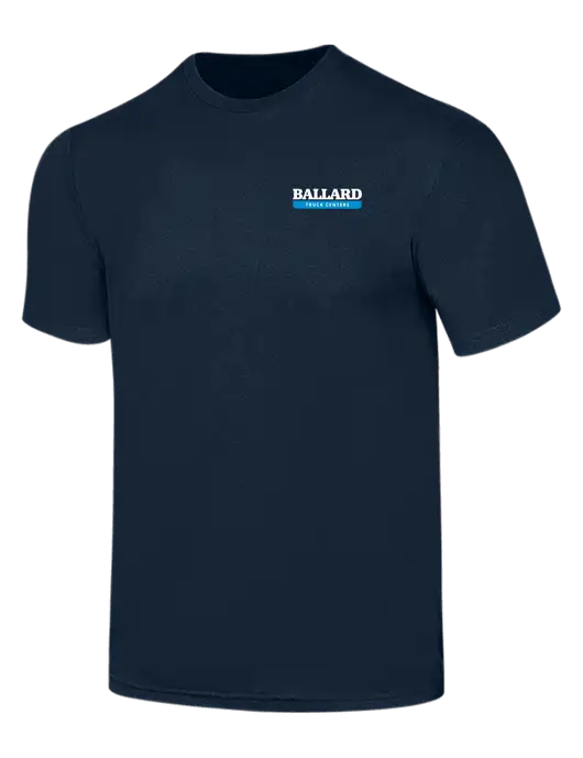 Simply Soft Navy 4.5oz  Poly/Combed Ring Spun Cotton T-Shirt w/Ballard Truck Centers Logo