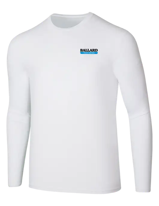 Seriously Soft White Long Sleeve T-Shirt w/Ballard Truck Centers Logo