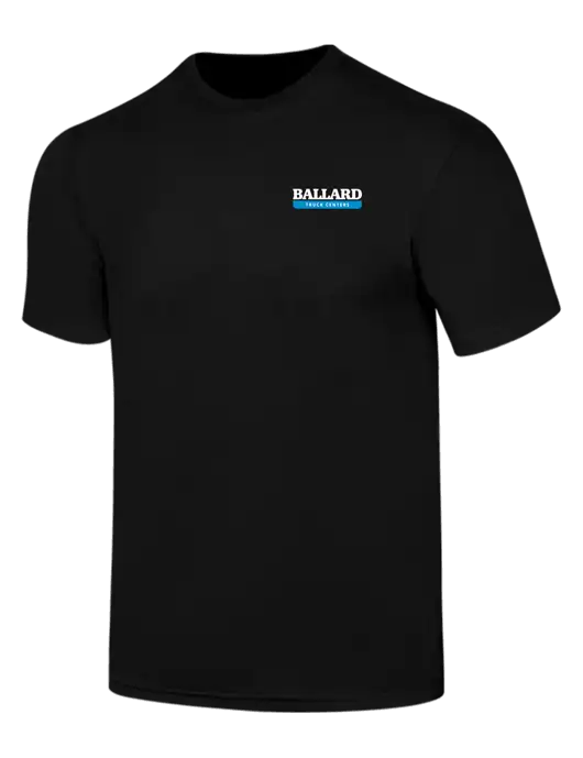 Simply Soft Black 4.5oz  Poly/Combed Ring Spun Cotton T-Shirt w/Ballard Truck Centers Logo